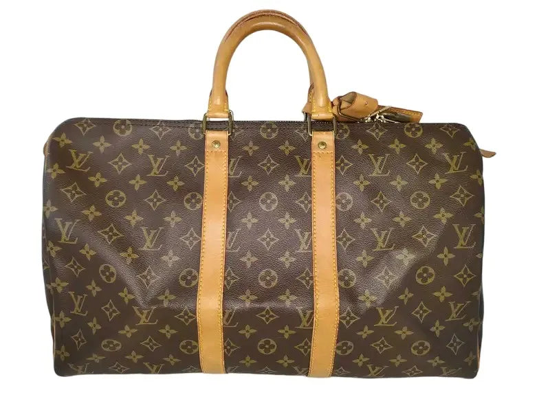 Louis Vuitton Keepall Monogram Canvas, Brown, Canvas, Travel Bag