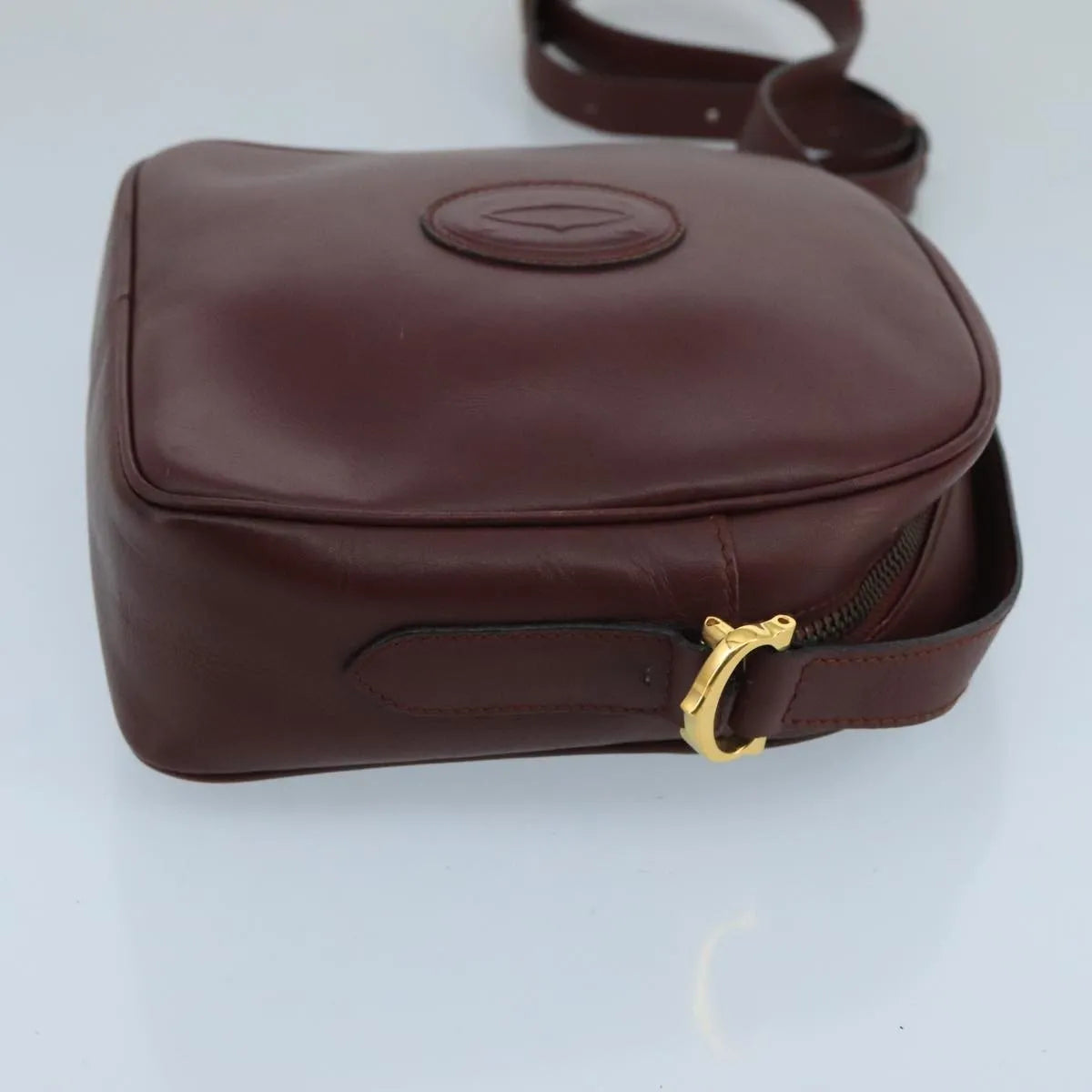 cartier Must de Cartier Leather, Burgundy, Leather, Shoulder Bag