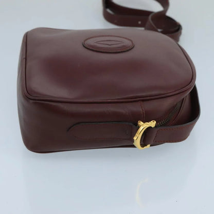 cartier Must de Cartier Leather, Burgundy, Leather, Shoulder Bag