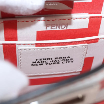 Fendi Peekaboo Leather, White, Leather, Handbag