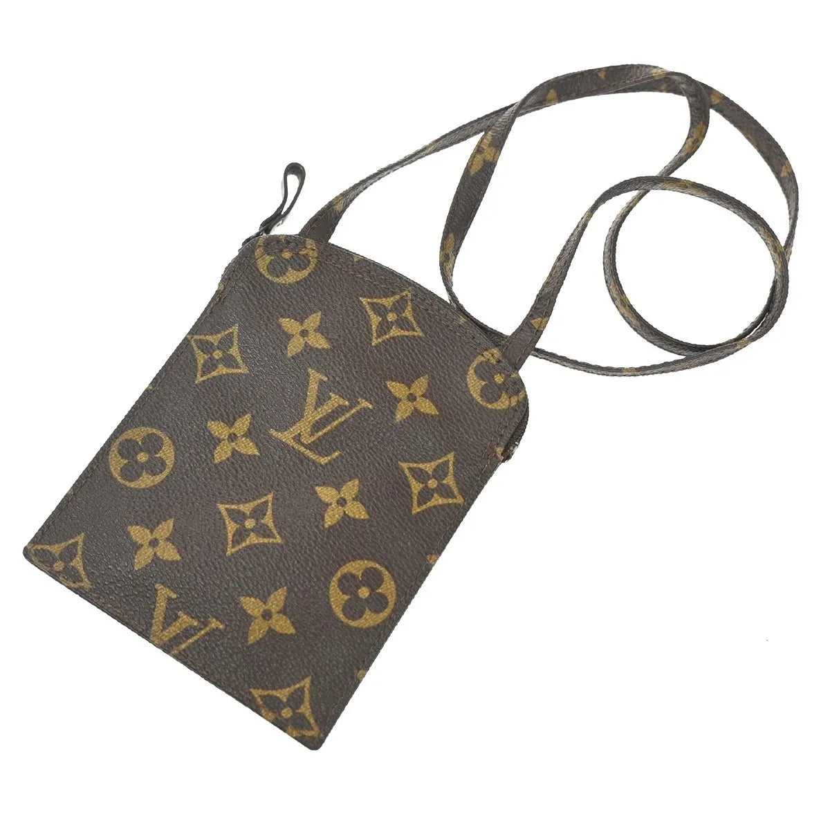 Louis Vuitton Pochette Secret Monogram canvas, Brown, Canvas, Clutch