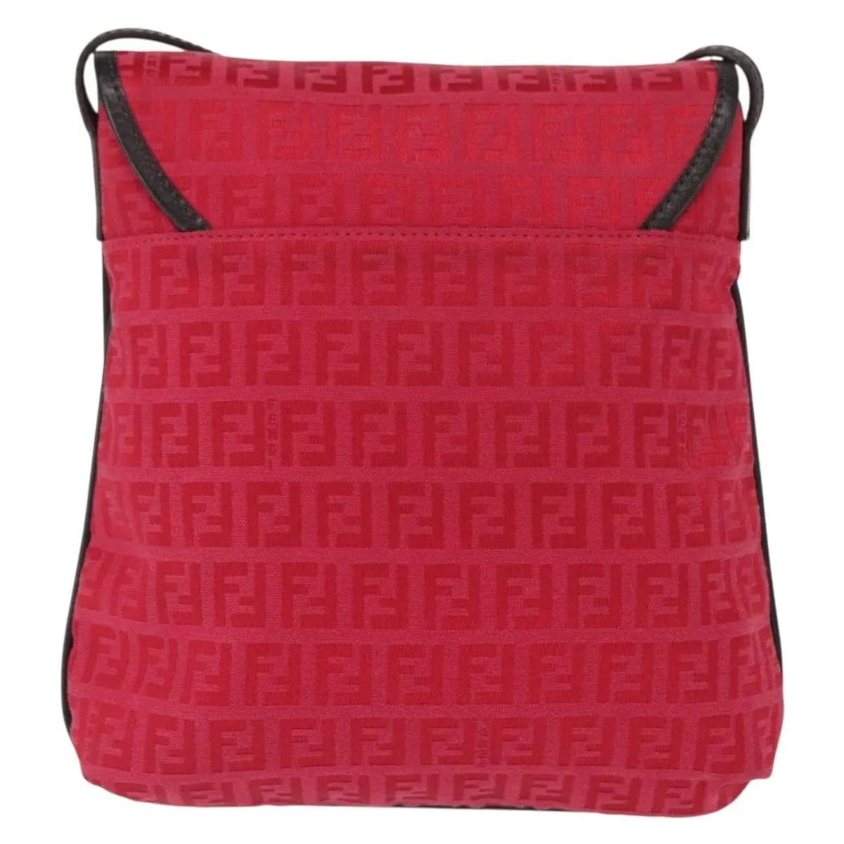 Fendi Vintage Flap Zucchino Canvas, Red, Canvas, Shoulder Bag