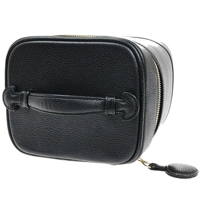 Chanel Vintage Timeless Cosmetic Case Caviar, Black, Calfskin, Handbag