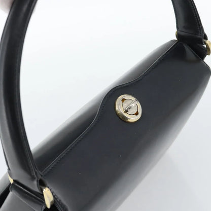 Gucci Vintage Convertible Box Leather, Black, Leather, Handbag
