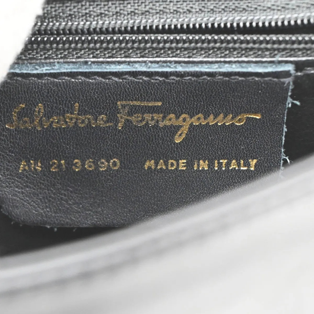 Salvatore Ferragamo Vintage Leather, Black, Leather, Shoulder Bag