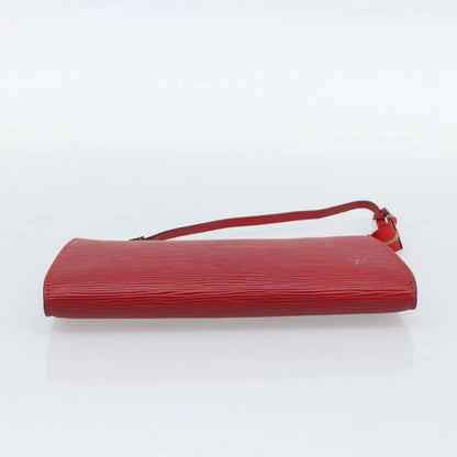 Louis Vuitton Pochette Accessoires Epi, Red, Leather, Clutch