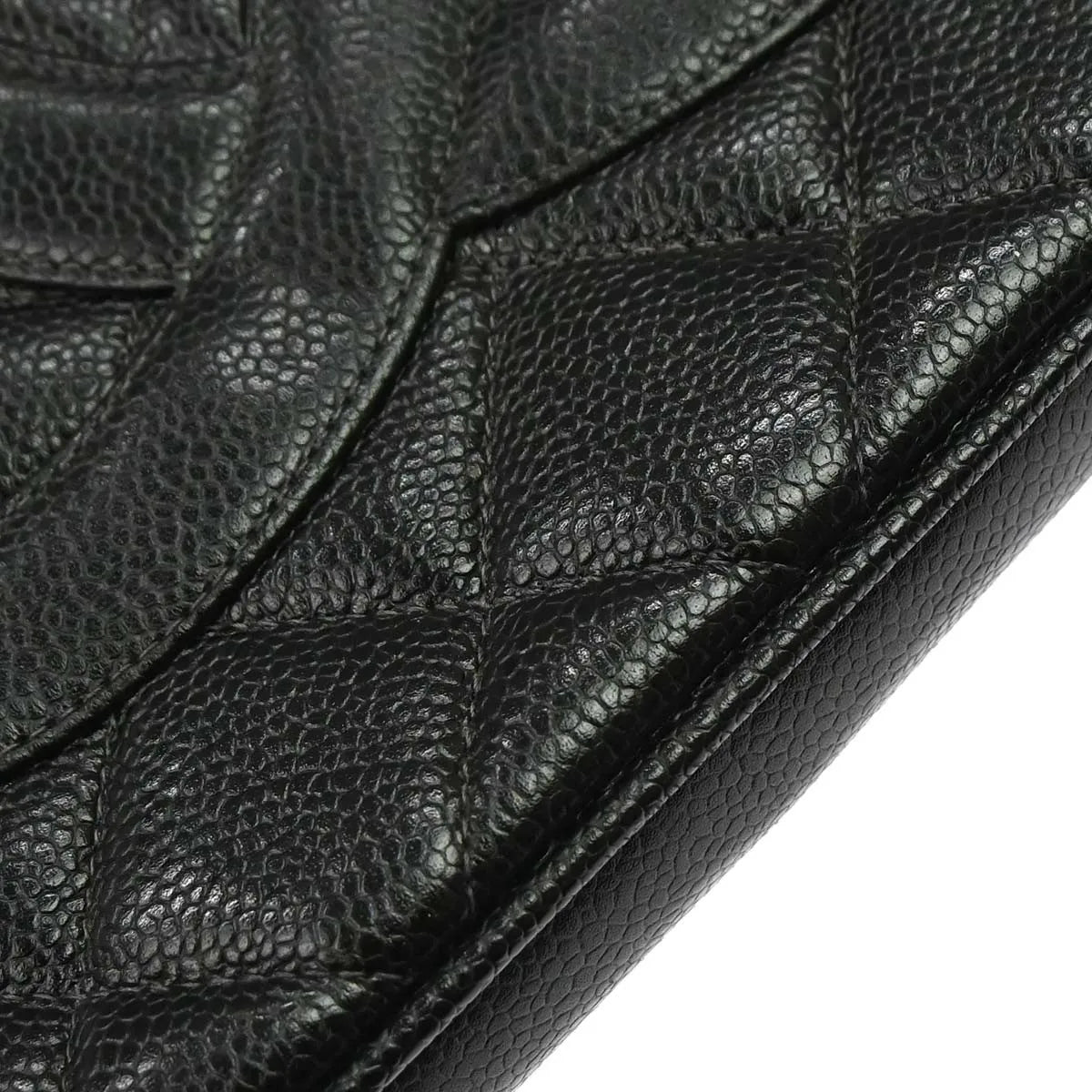Chanel Medallion Tote Quilted Caviar, Black, Leather, Tote Bag
