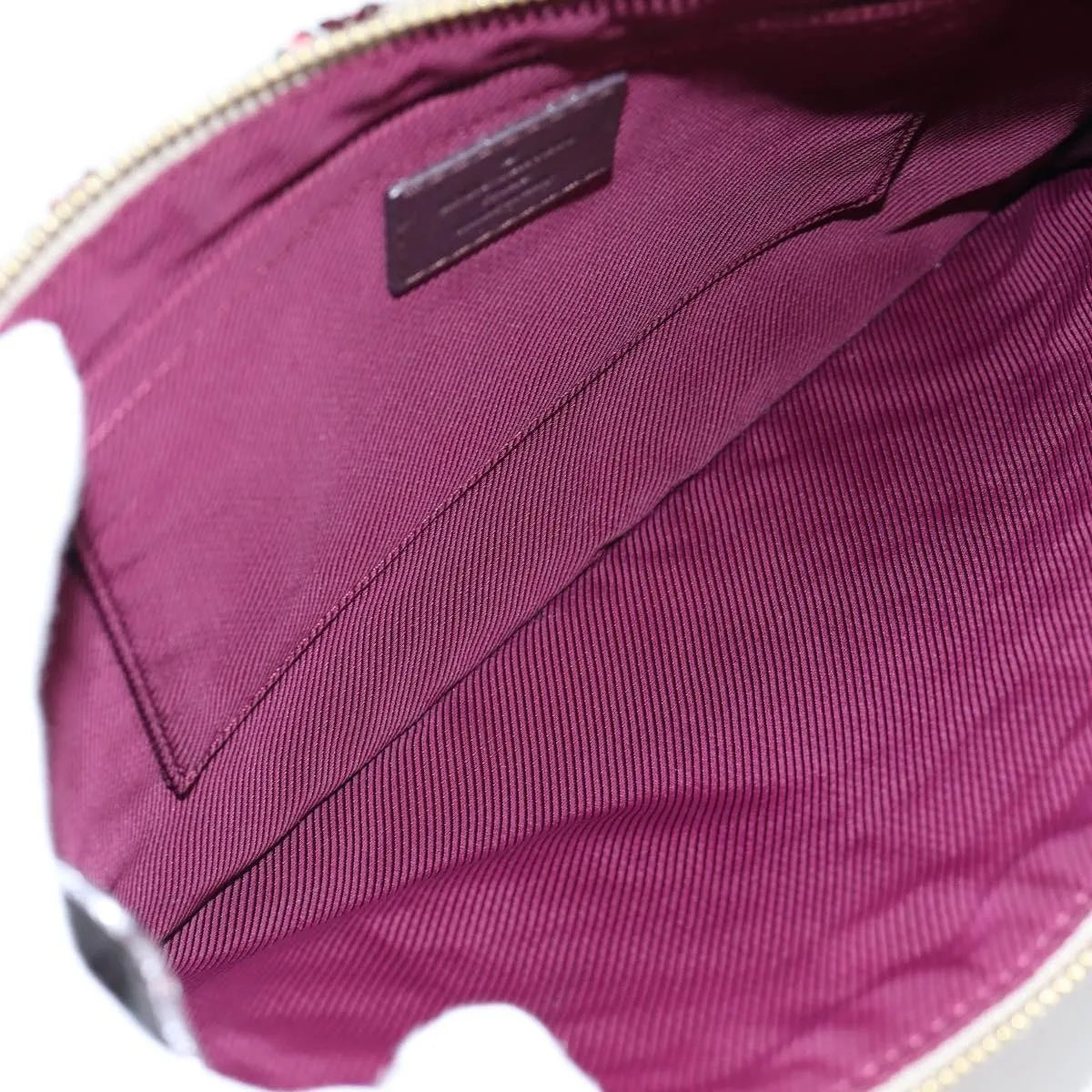 Louis Vuitton Pochette Felt and Sequin, Burgundy, Canvas, Clutch