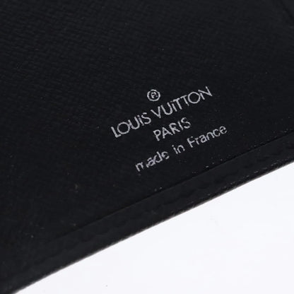 Louis Vuitton Porte Cartes Taiga Leather, Gray, Leather, Wallet