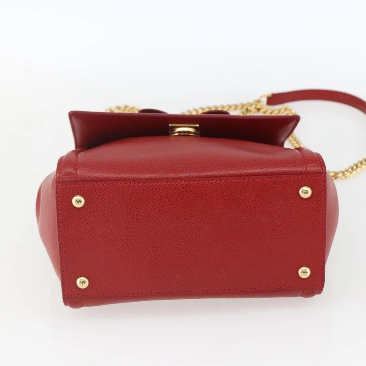 Salvatore Ferragamo Carrie Vara Saffiano Leather, Red, Leather, Shoulder Bag