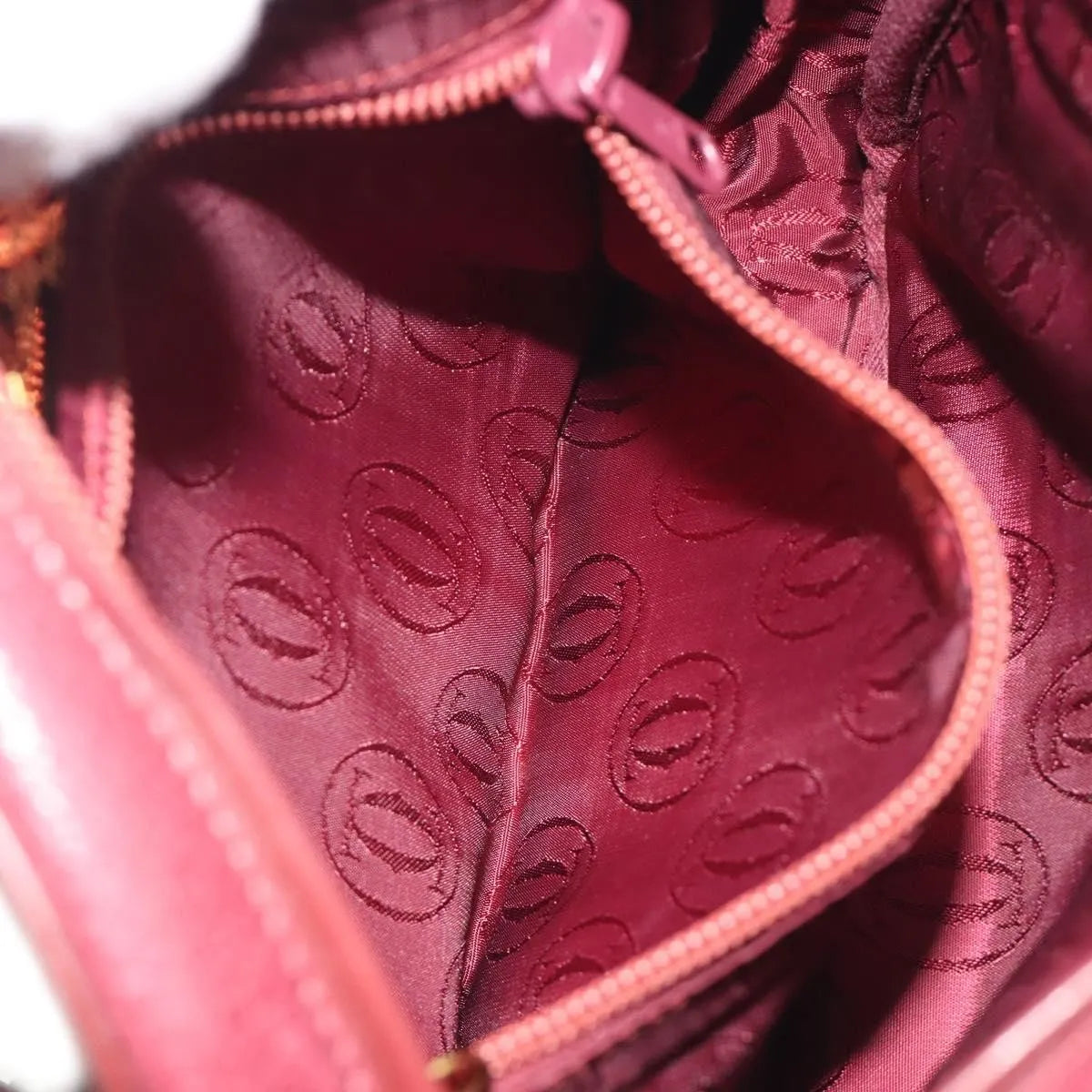 Cartier Tasseled Must de Cartier Leather, Burgundy, Leather, Shoulder Bag
