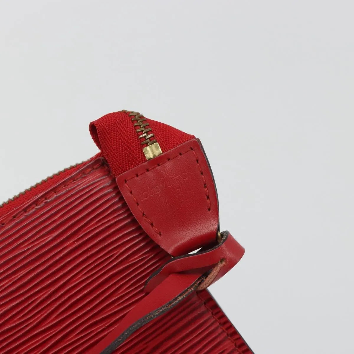 Louis Vuitton Pochette Accessoires Epi, Red, Leather, Clutch