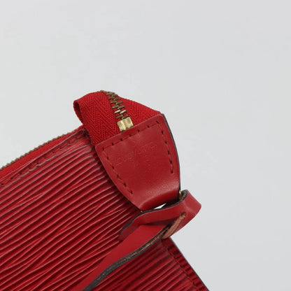 Louis Vuitton Pochette Accessoires Epi, Red, Leather, Clutch