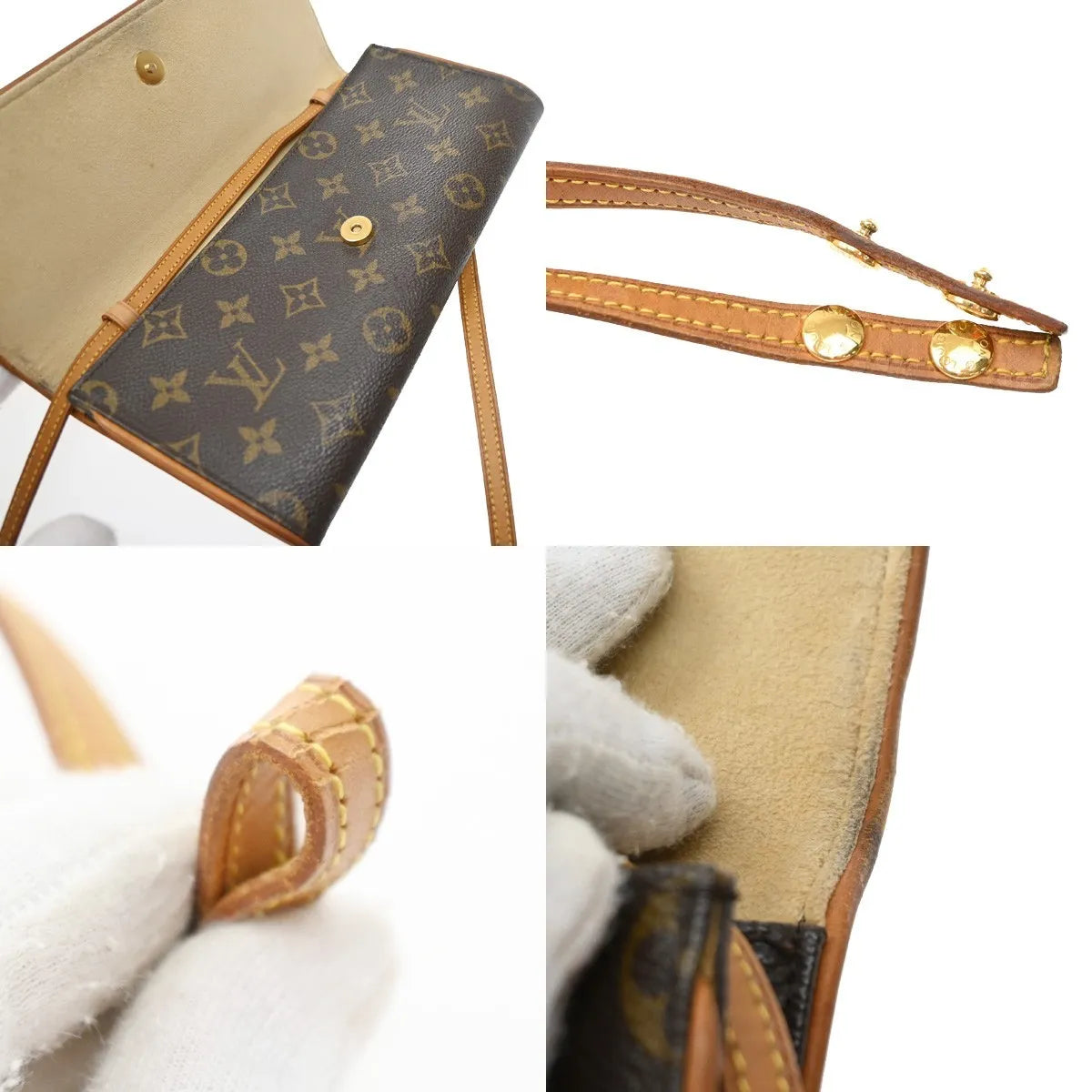 Louis Vuitton Twin Monogram, Brown, Canvas, Clutch