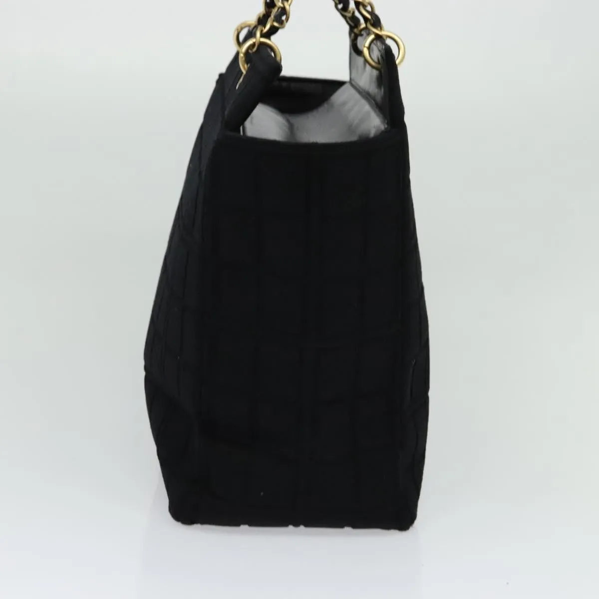 Chanel Chocolate Bar CC Tote Cotton, Black, Cotton, Tote Bag