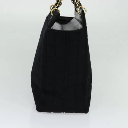 Chanel Chocolate Bar CC Tote Cotton, Black, Cotton, Tote Bag