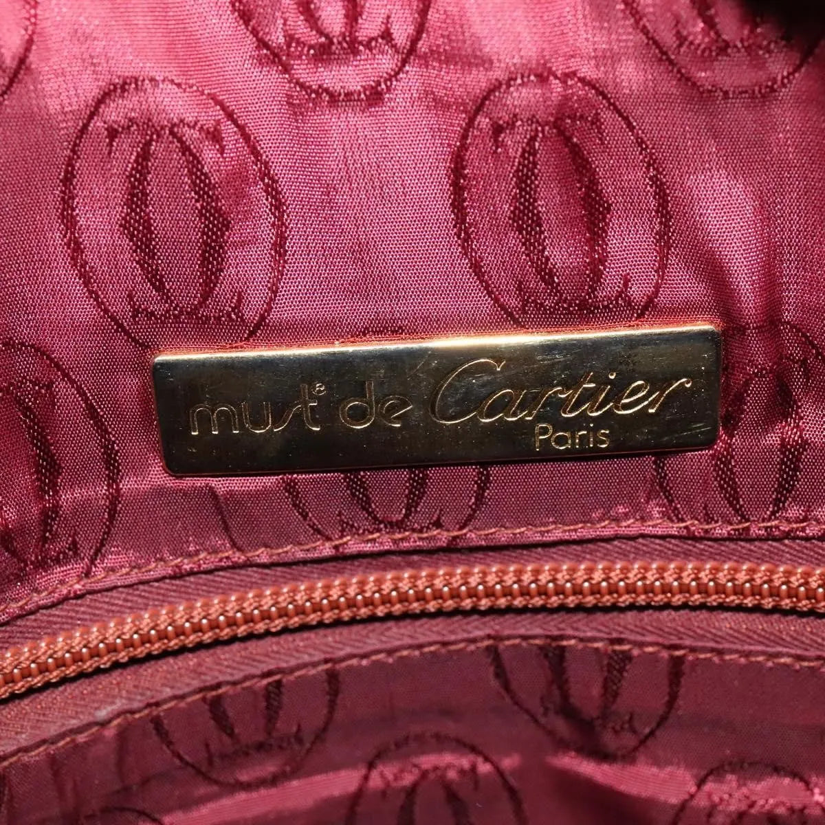 cartier Tasseled Must de Cartier Leather, Yellow, Leather, Shoulder Bag
