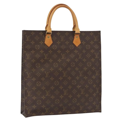 Louis Vuitton Sac Plat Monogram, Brown, Canvas, Tote Bag