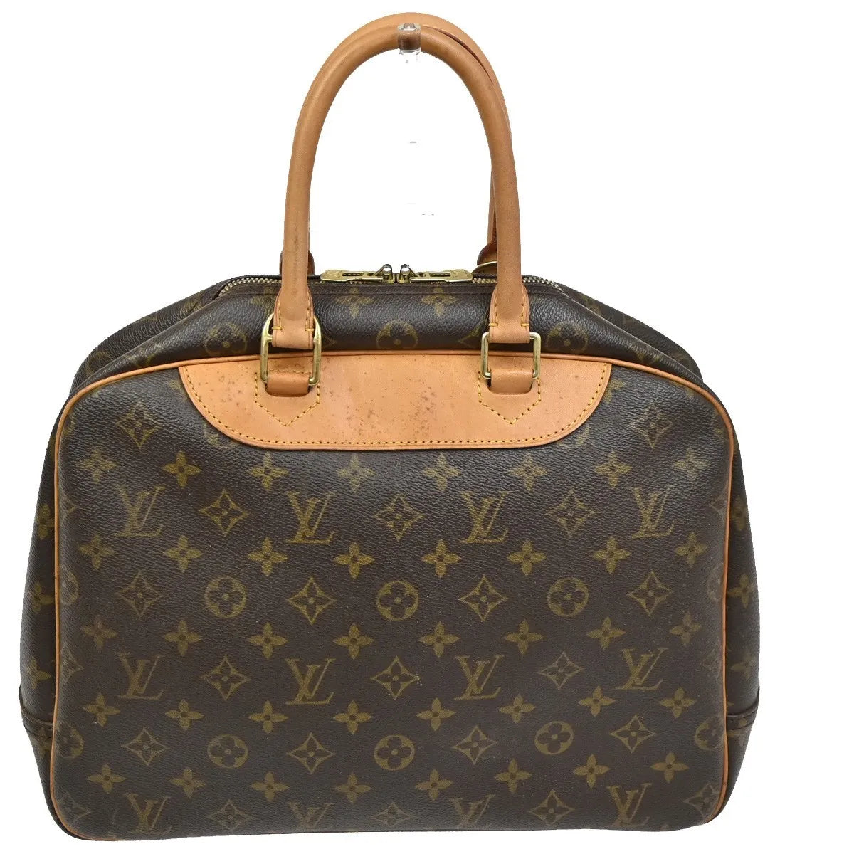 Louis Vuitton Deauville Monogram Canvas, Brown, Leather, Handbag