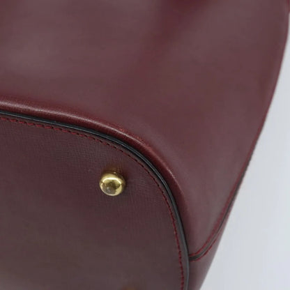 cartier Vintage must de Cartier Leather, Burgundy, Leather, Handbag