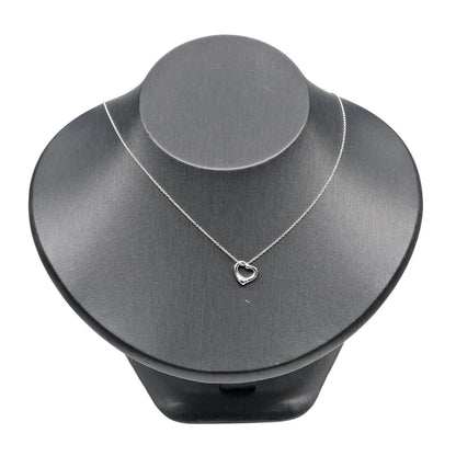 Tiffany & Co. Elsa Peretti Open Heart Pendant Platinum, Silver, Platinum, Necklace