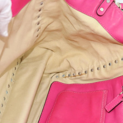 Valentino Garavani Rockstud Tote Textured Leather, Pink, Leather, Tote Bag