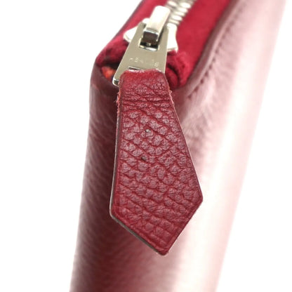 Hermes Azap Zip Around Epsom, Red, Leather, Wallet