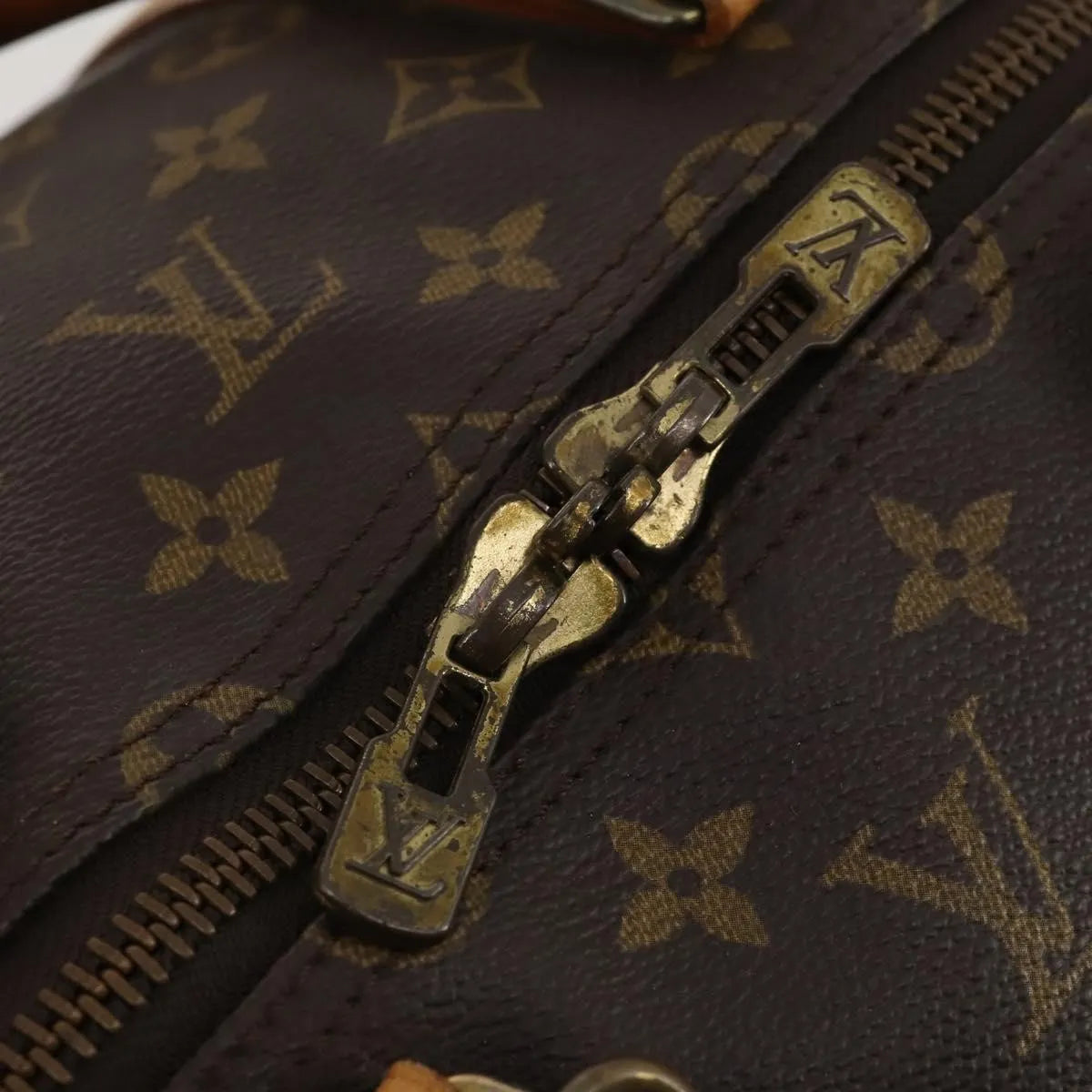 Louis Vuitton Keepall Canvas, Brown, Canvas, Travel Bag