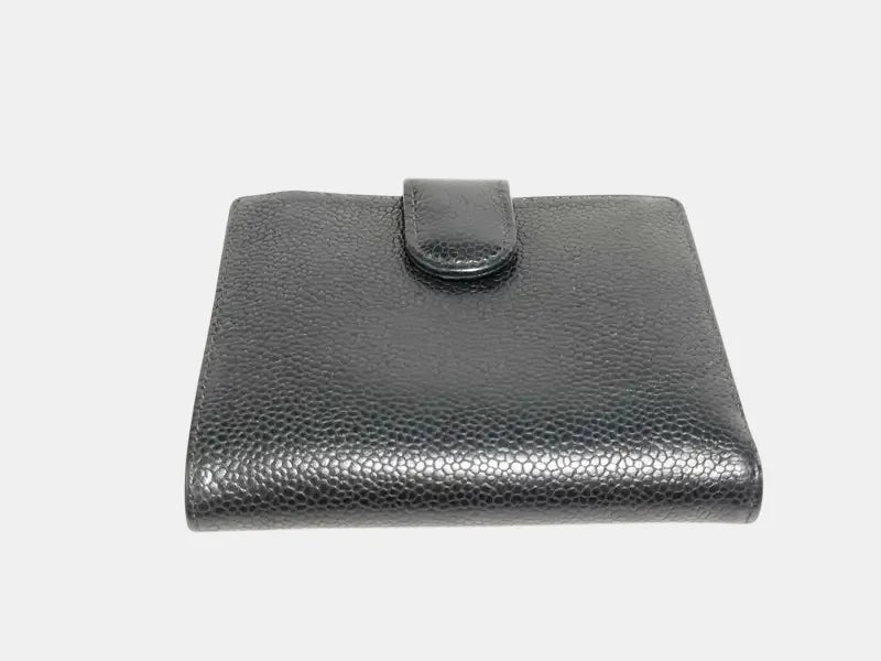 Chanel Timeless CC Bifold Wallet Caviar, Black, Leather, Wallet