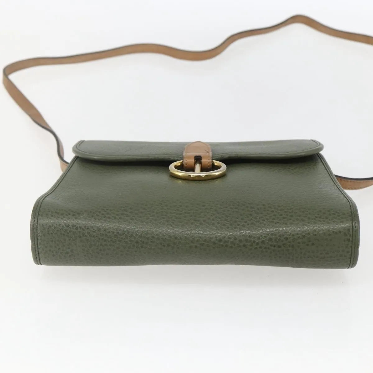 Christian Dior Vintage Leather, Khaki, Leather, Shoulder Bag