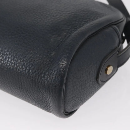Christian Dior Vintage CD Logo Leather, Navy, Leather, Shoulder Bag