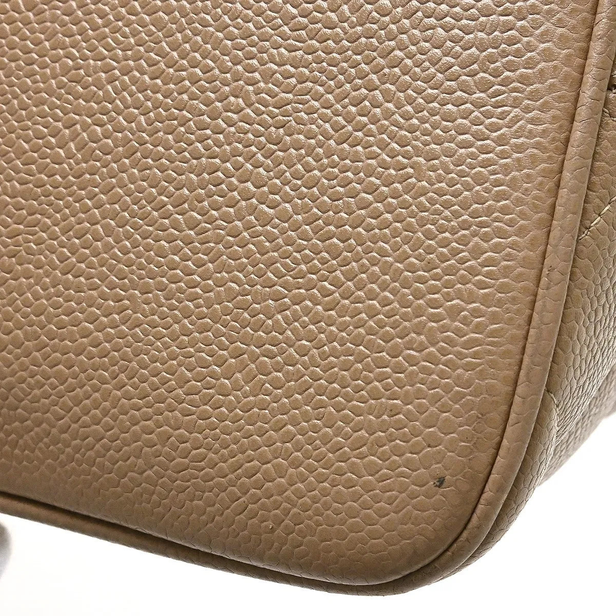 Chanel Medallion Tote Quilted Caviar, Beige, Leather, Tote Bag