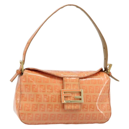 Fendi Zucchino Canvas Mamma Baguette canvas, Orange, Canvas, Shoulder Bag