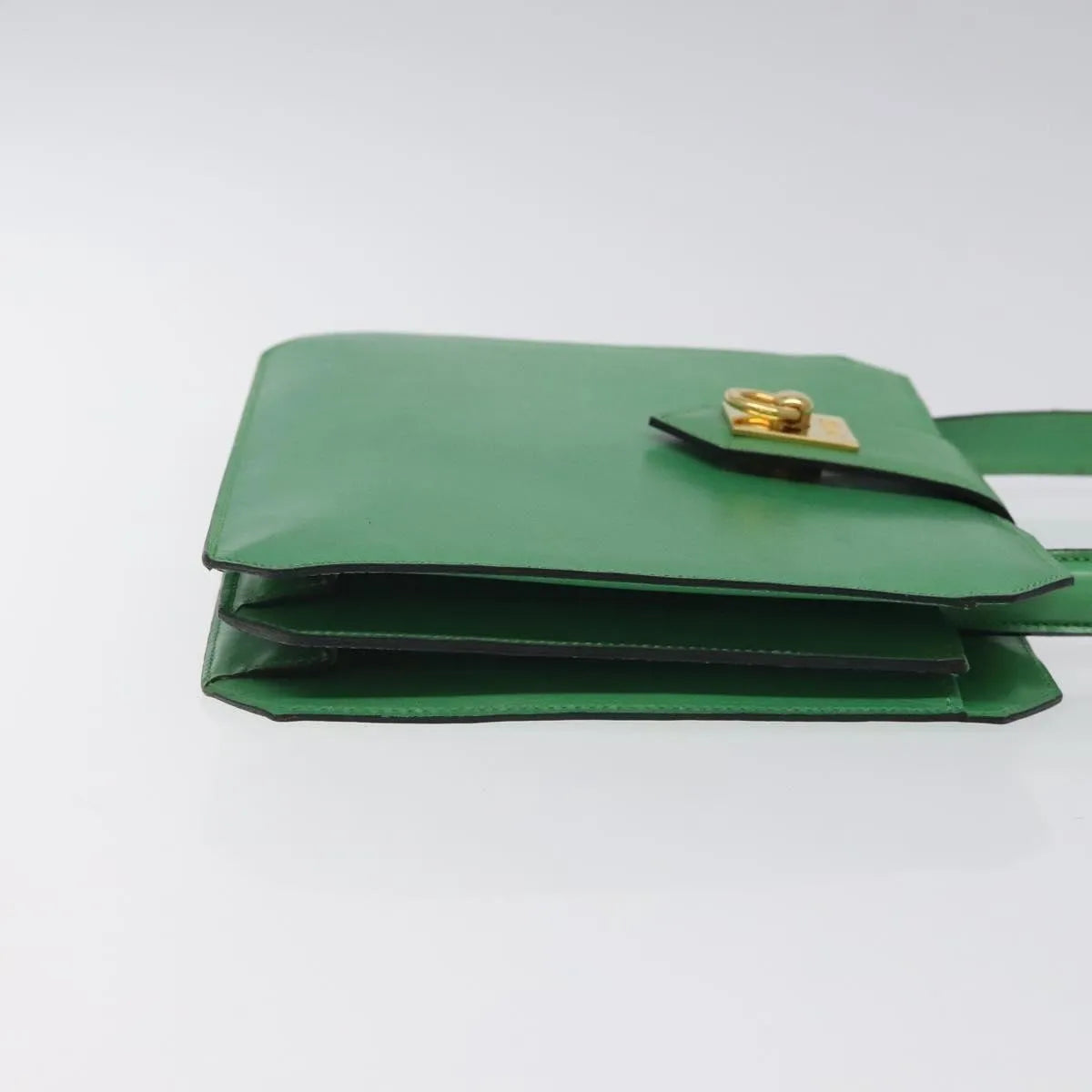 Celine vintage Leather, Green, Leather, Handbag