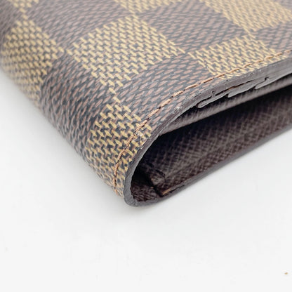 Louis Vuitton Bifold Damier, Brown, Canvas, Wallet
