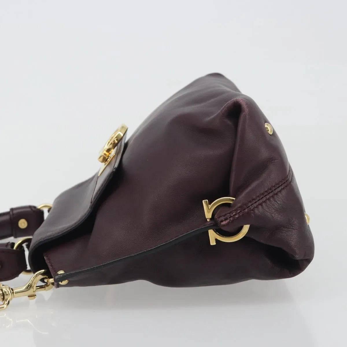 Salvatore Ferragamo Sofia Satchel Smooth Leather, Purple, Leather, Handbag