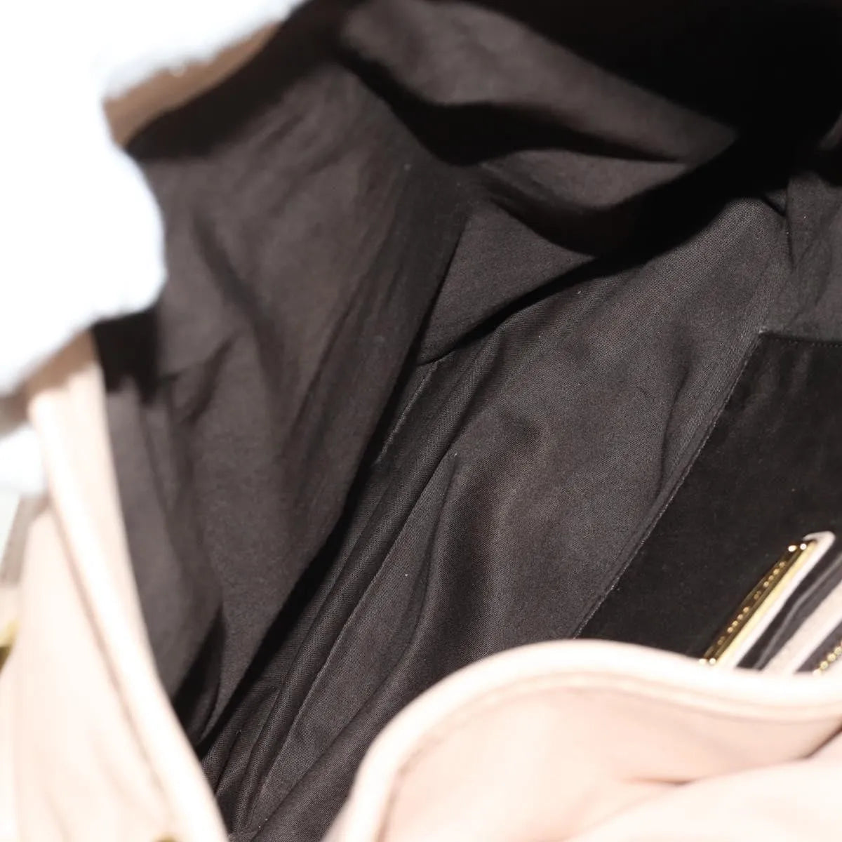 Miu Miu Madras Convertible Lock Tote Leather, Pink_gold, Leather, Handbag