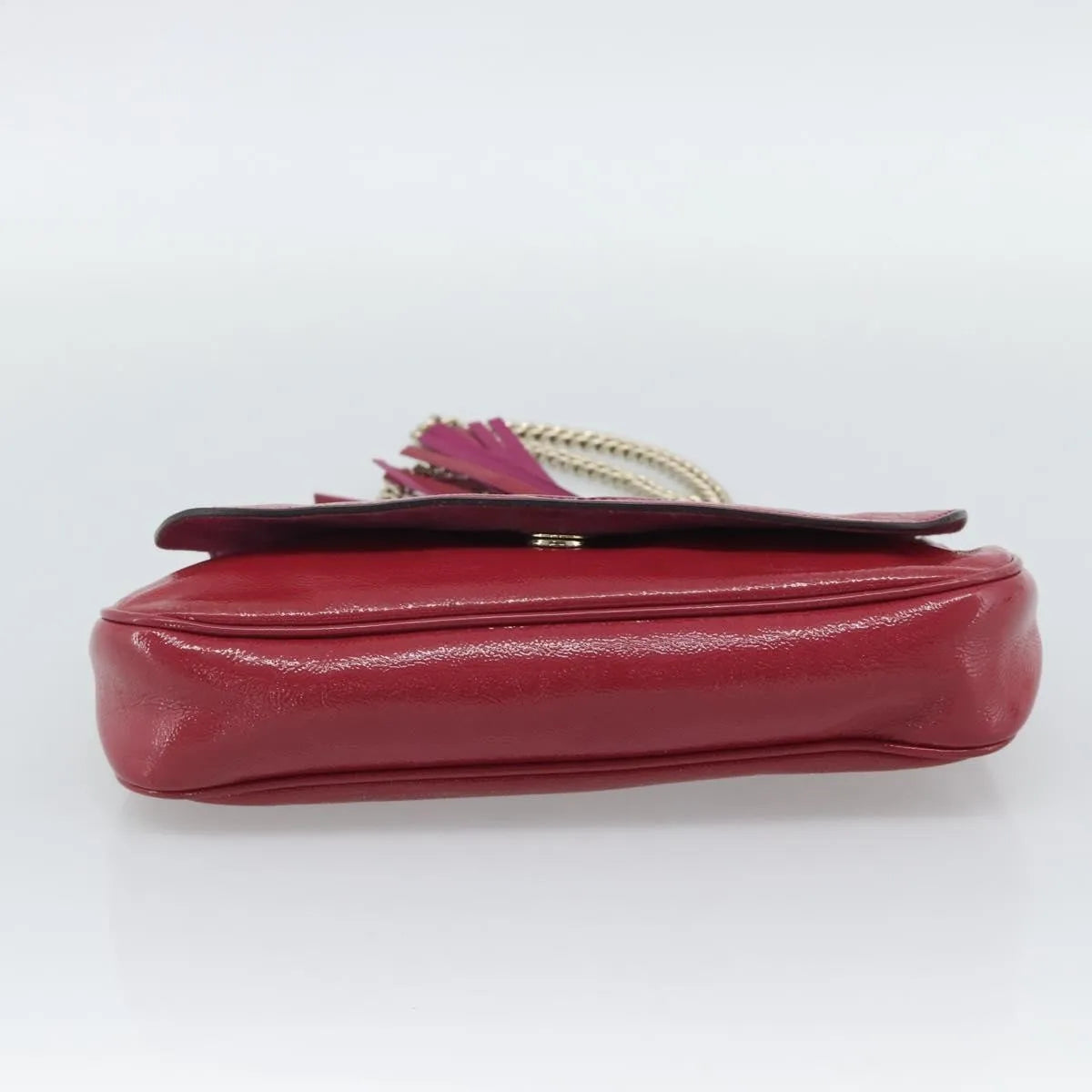 Gucci Soho Chain Patent, Pink, Patent Leather, Shoulder Bag