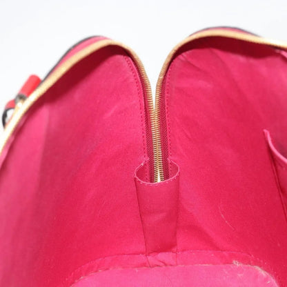 Louis Vuitton Alma Monogram Vernis, Red, Patent Leather, Handbag
