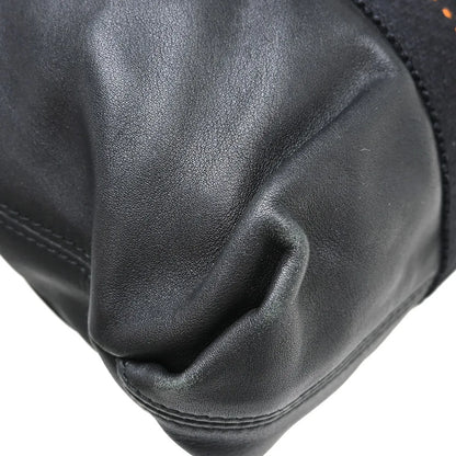 Hermes Horizontal Caravan Leather, Black, Leather, Tote Bag