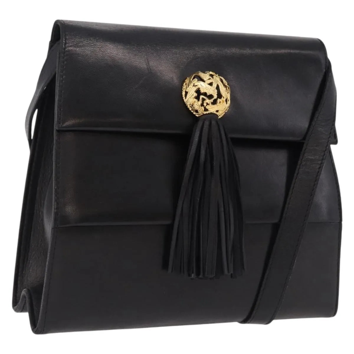Salvatore Ferragamo Vintage Leather, Black, Leather, Shoulder Bag