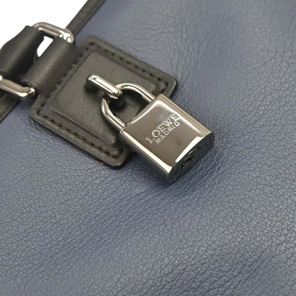 Loewe Amazona NM Leather, Navy, Leather, Handbag