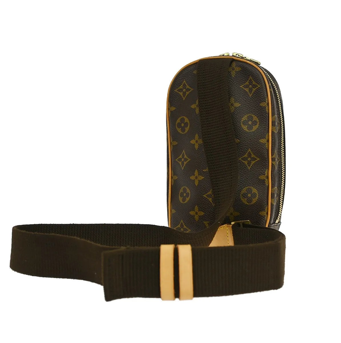 Louis Vuitton Pochette Gange Monogram Canvas, Brown, Canvas, Clutch