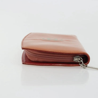 Chanel CC Logo Zip Around Patent, Orange, Patent Leather, Wallet