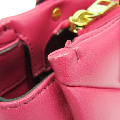 Valentino Garavani One Stud Top Handle Leather, Pink, Leather, Handbag