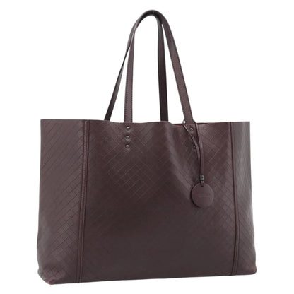 Bottega Veneta Intrecciomirage Tote Leather, Brown, Leather, Tote Bag