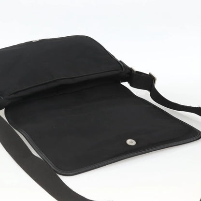 Salvatore Ferragamo Vintage Leather, Black, Nylon, Shoulder Bag