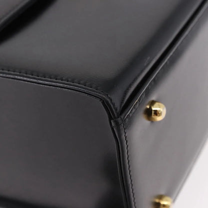 Versace Vintage Leather, Black, Leather, Handbag