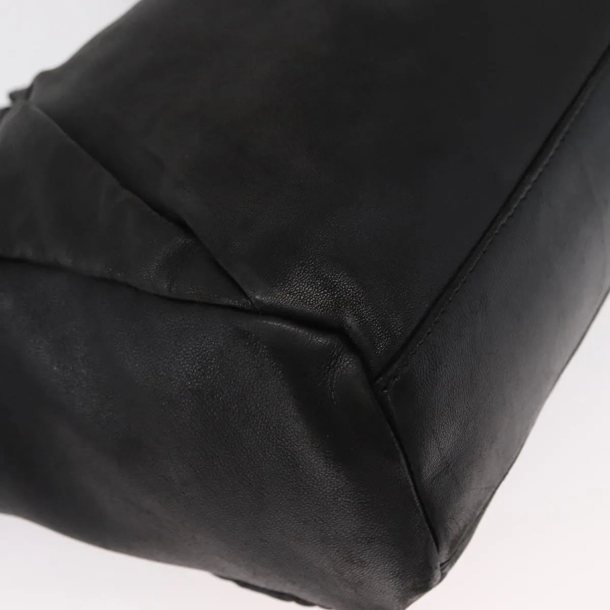 Salvatore Ferragamo Vintage Leather, Black, Leather, Tote Bag