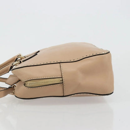 Valentino Garavani Convertible Zip Satchel Leather with Micro Rockstuds, Beige, Leather, Handbag